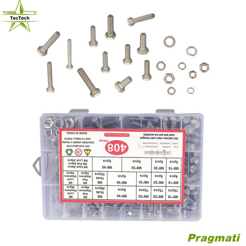 408 piece bolt and - m5, m6